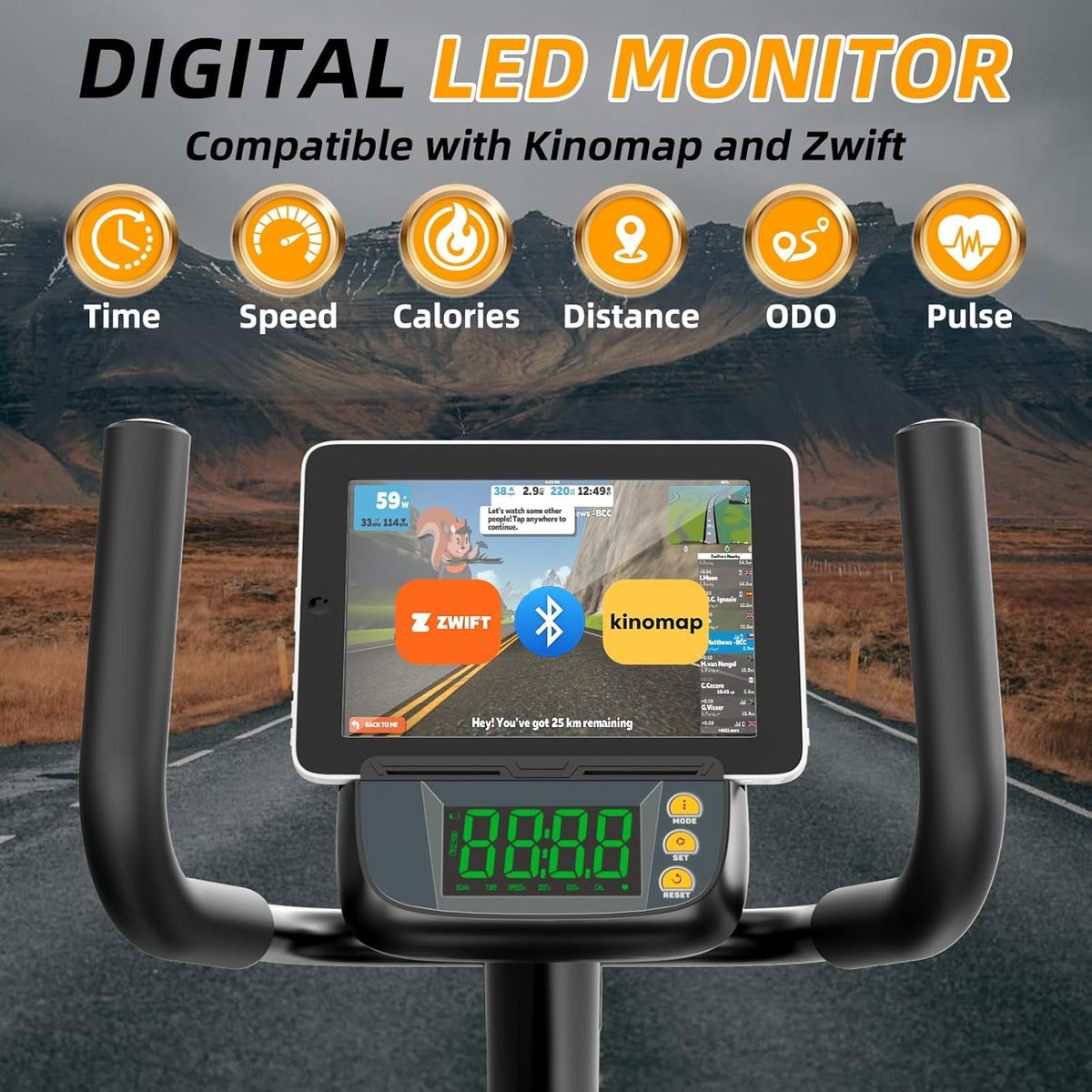 Recumbent Exercise Bike with LED Display G413953
