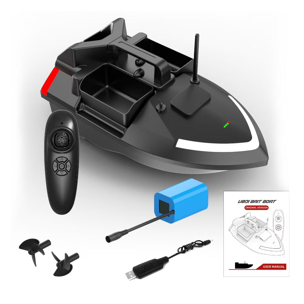 Remote Control Fishing Bait Boat Dual Motor 2KG Loading with Night Light W11871