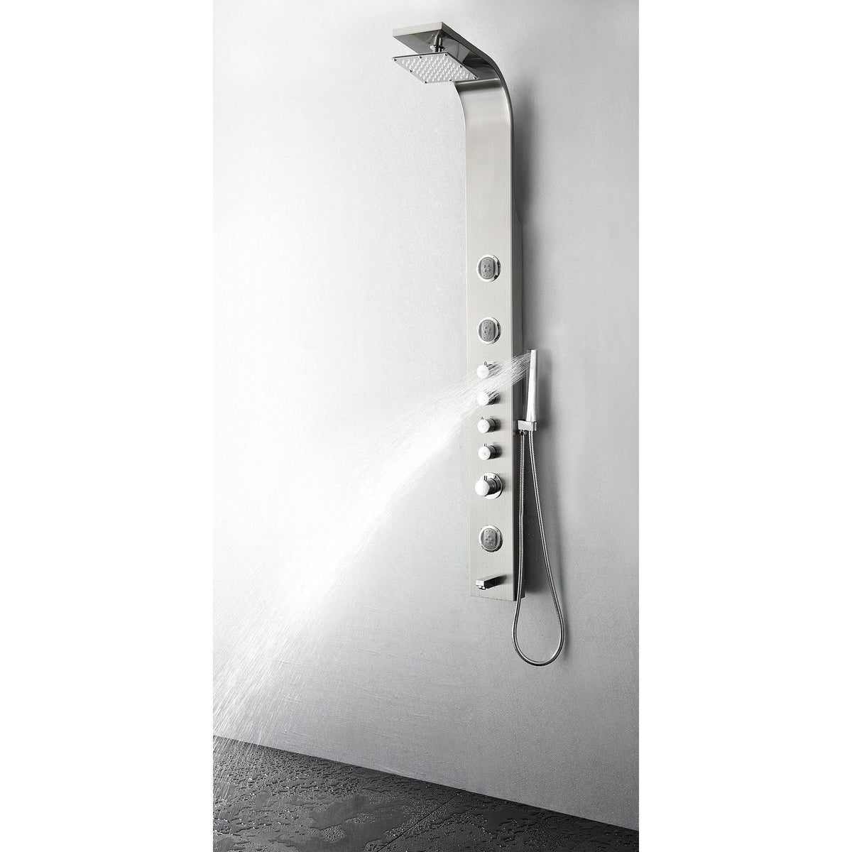 Stainless Steel Thermostatic Shower Massage Panel Q577134
