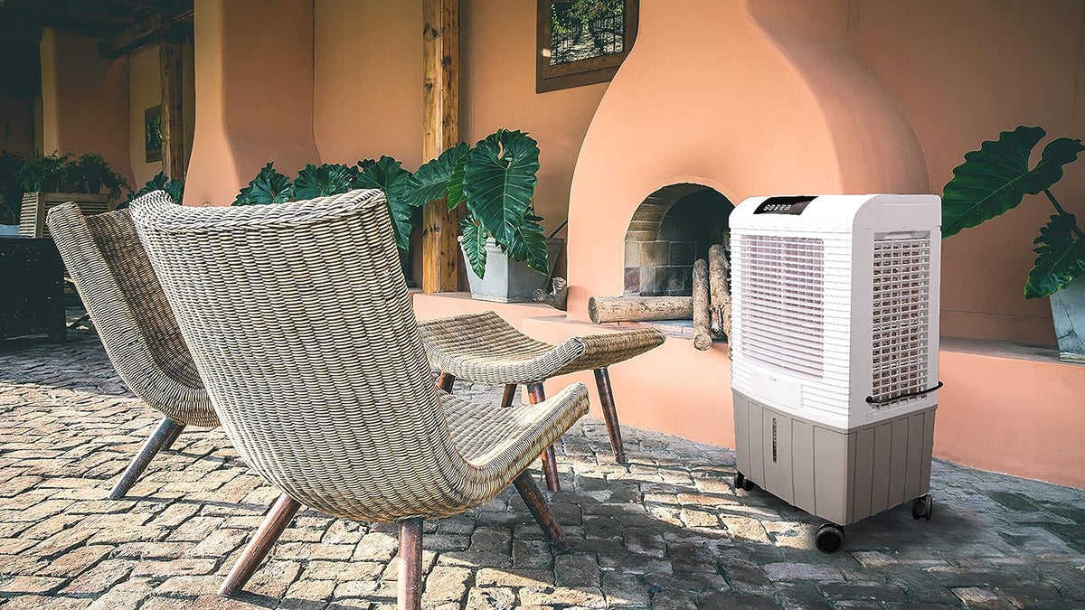 Portable Evaporative Cooler, 2100 Cubic FPM, White N2742
