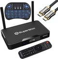 SuperBox S3 Pro with Voice Remote, Backlit Mini Keyboard & 8K HDMI Cable U9568
