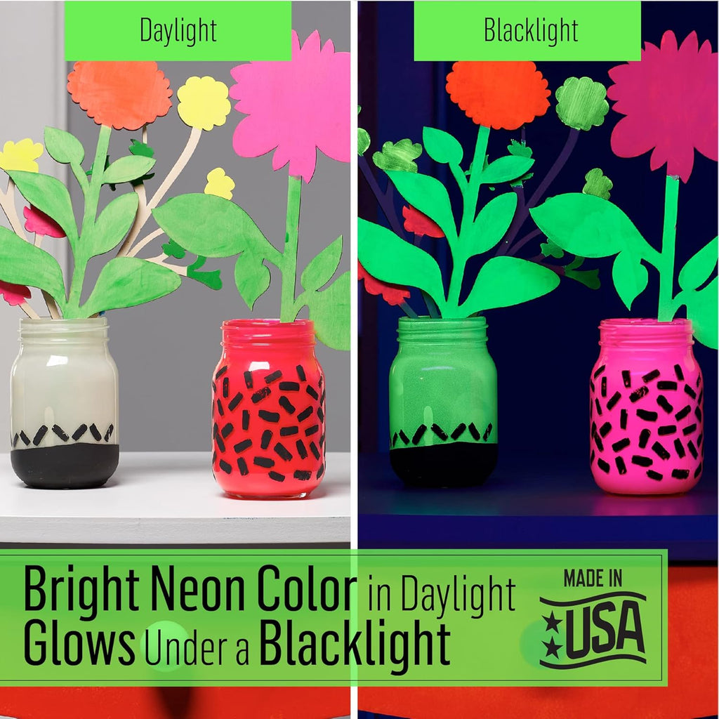 Neon Glow Acrylic Paint Set, 2 oz X106514
