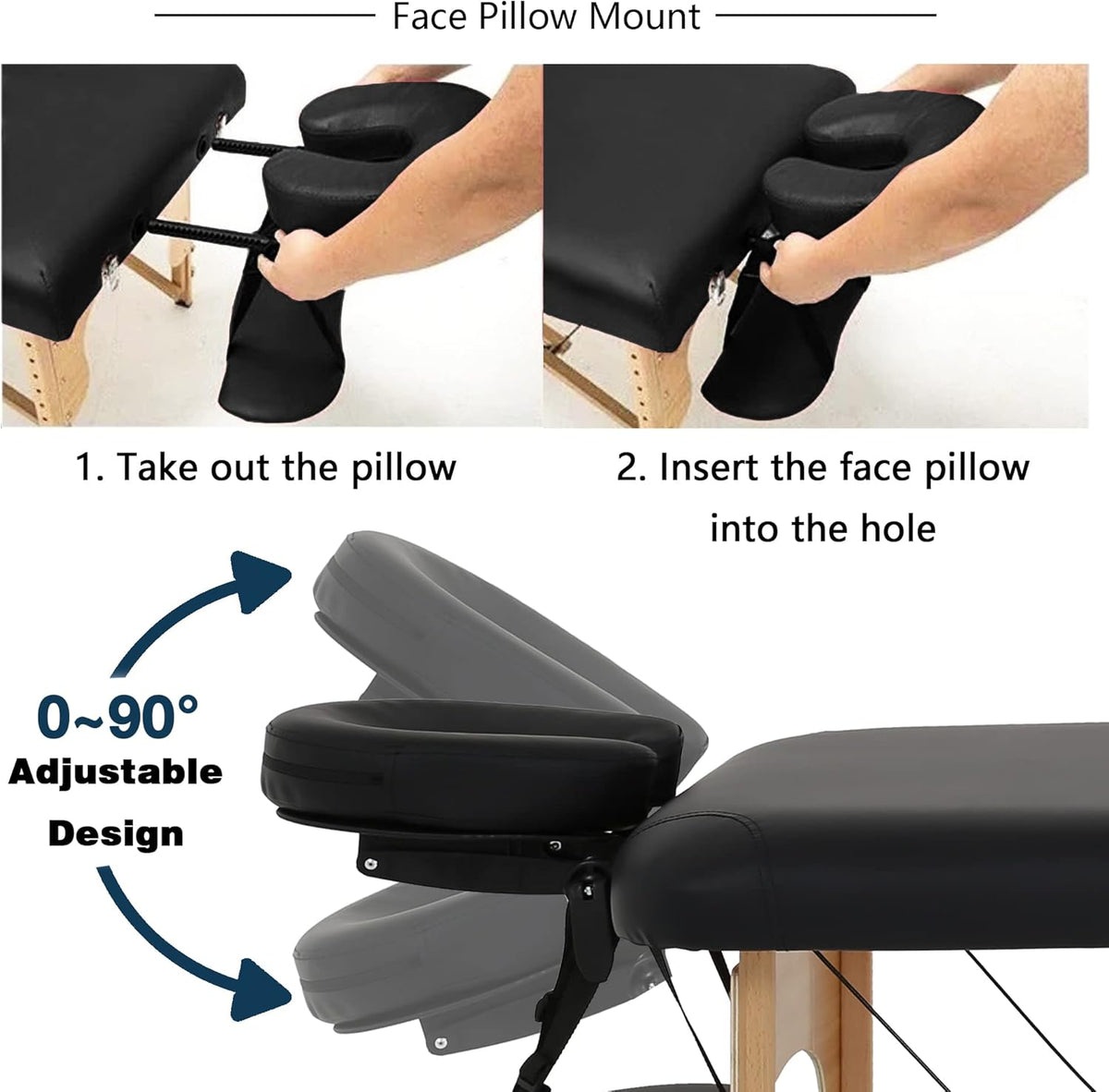Portable 84 Inch 2 Folding Lightweight Massage Table with Carry Case M48918