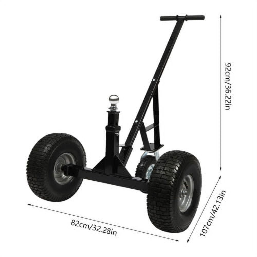 Adjustable Trailer Dolly Mover 800lbs Manual with 3 Casters P100