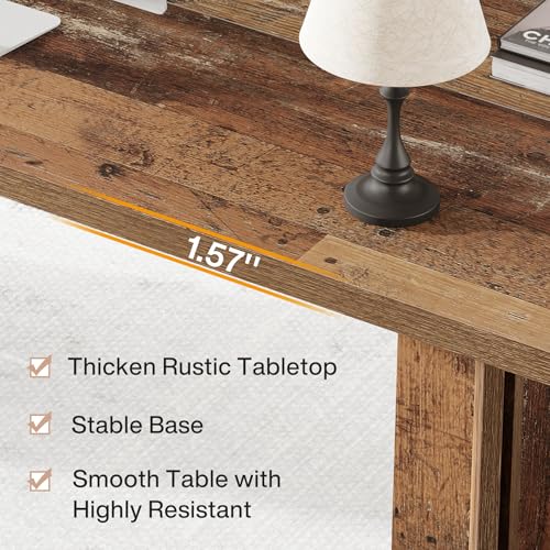 63-inch Dark Brown Wood Executive Desk I838