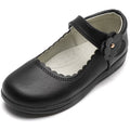 Black Mary Jane Flat School Uniform Shoes O388