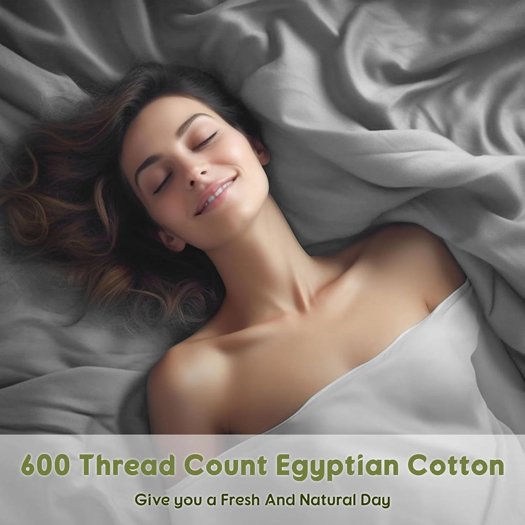 King Size 4 PC Cotton Sateen Weave Bed Sheet Set with Deep Pocket O696437