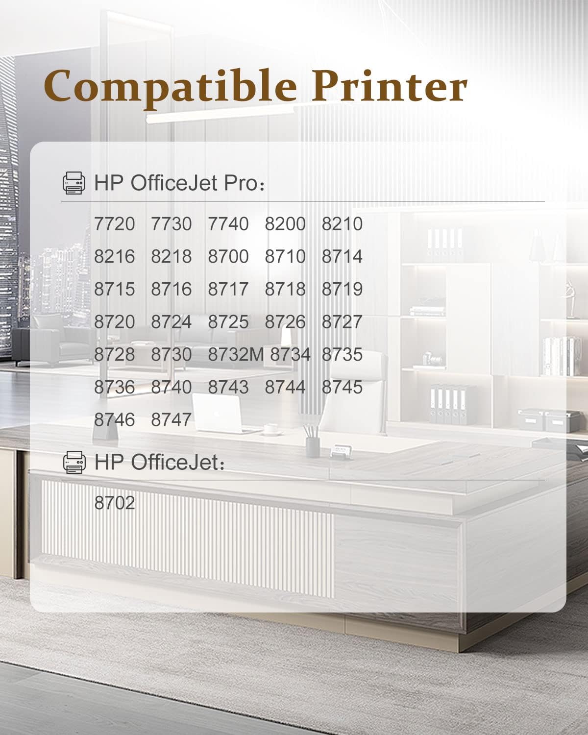 Remanufactured Ink Cartridge 4-Pack for HP Officejet Pro Printers S1015