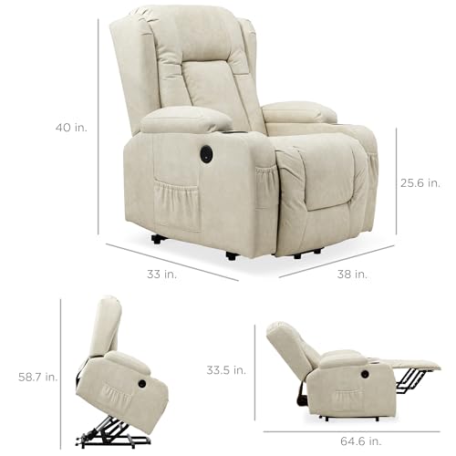 PU Leather Electric Power Lift Recliner Massage Chair with USB Port M928888