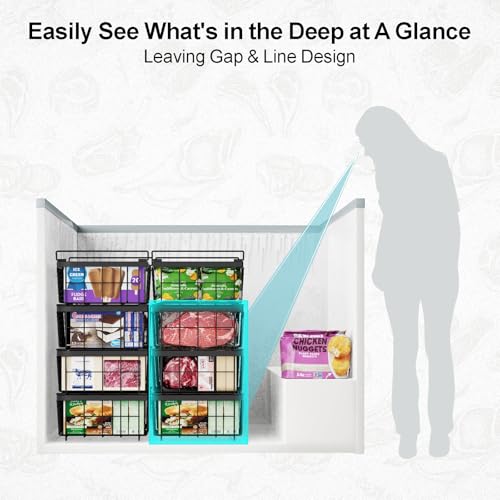 Black 2 Pack Expandable Freezer Organizer Bins N741286