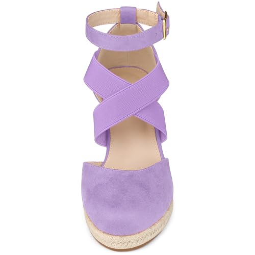 Women's Espadrilles Closed Toe Wedges Heels Sandals Z4867