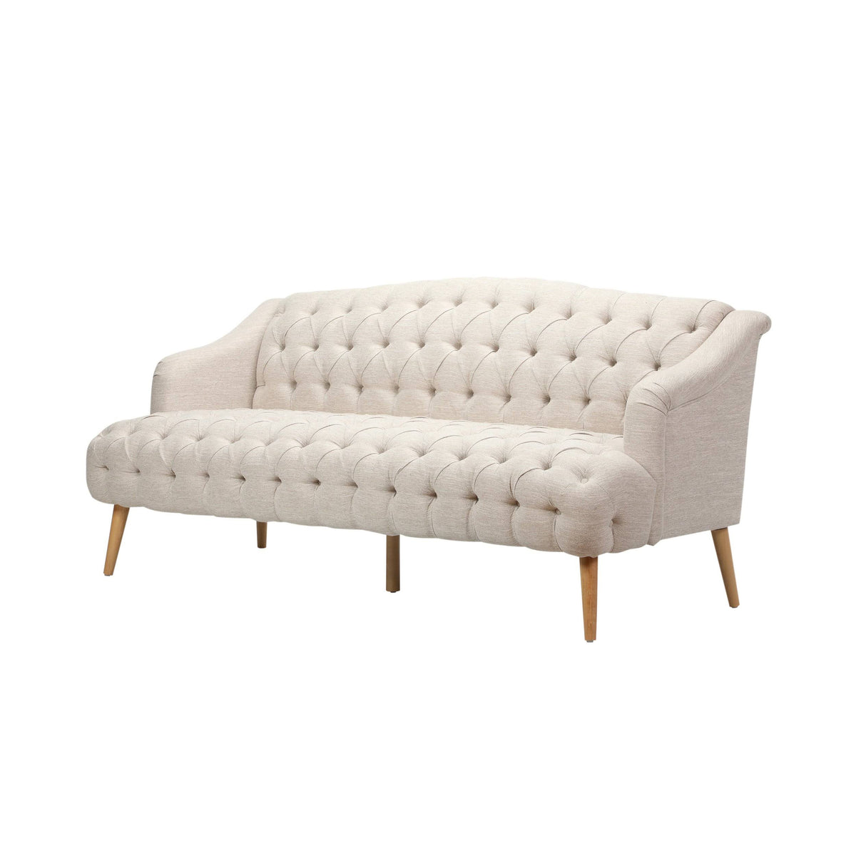 Light Blue Fabric 3 Seater Sofa N55093