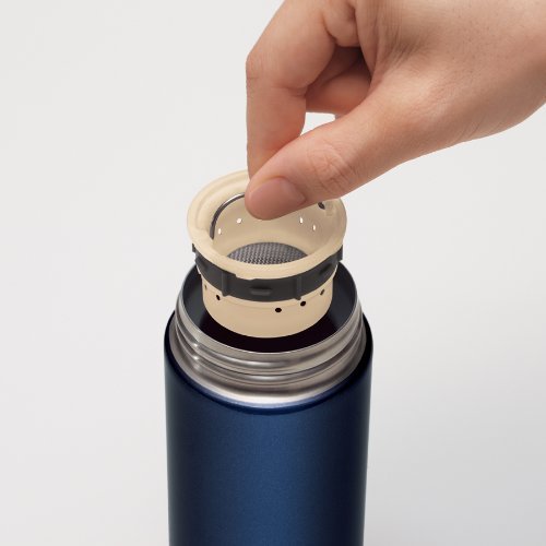 Stainless Steel Travel Mug with Tea Leaf Filter, Pink Champagne H52668