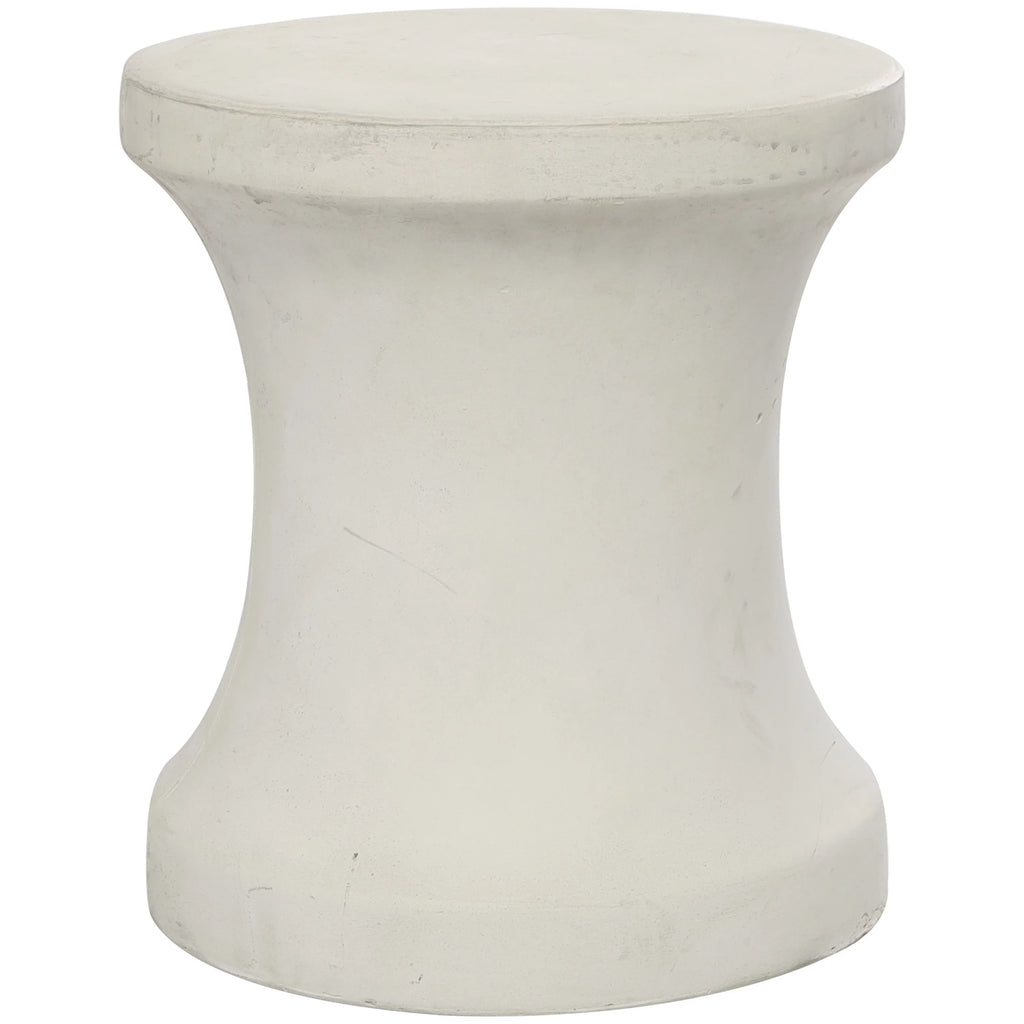 White Fiberclay Outdoor Accent Table O437