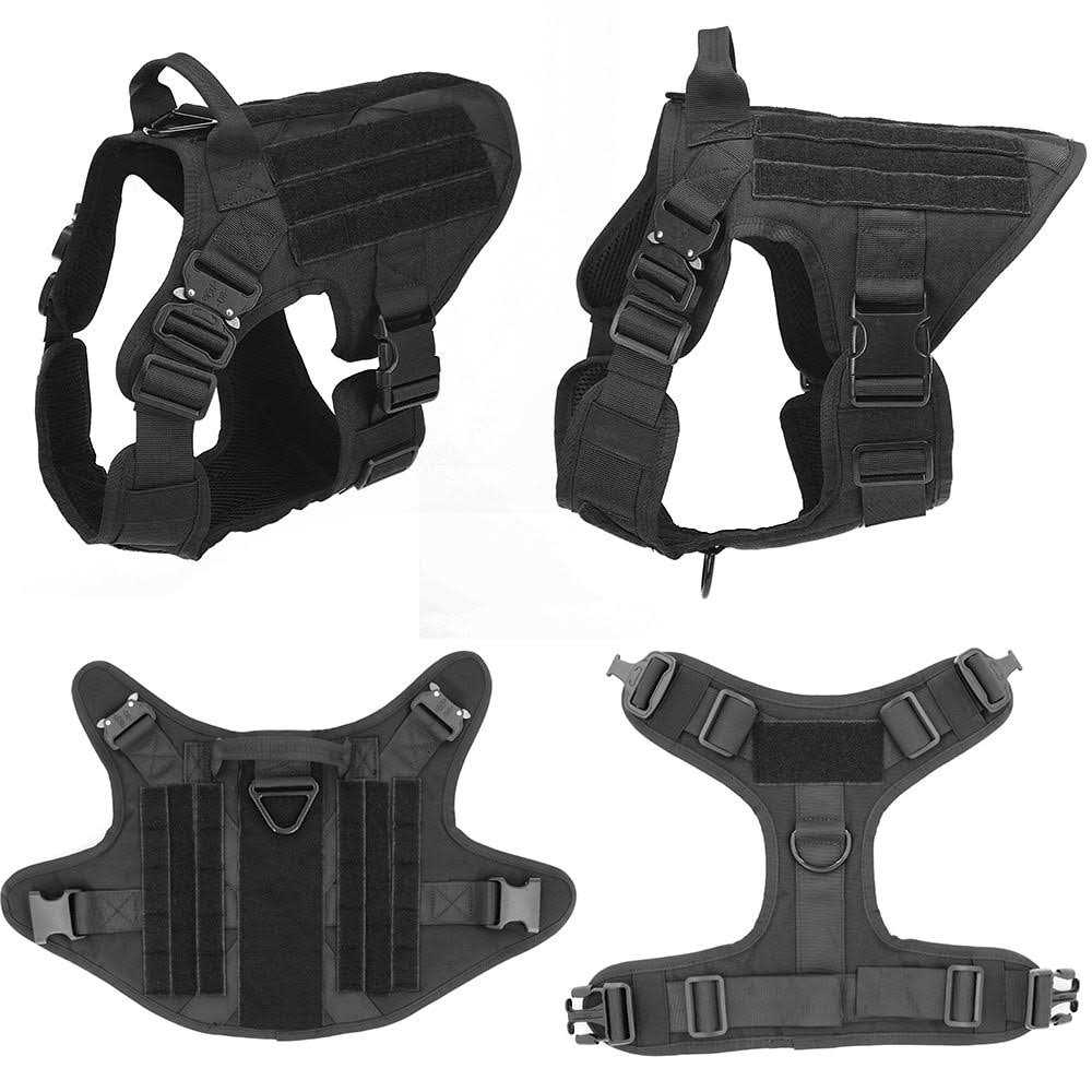 2X Metal Buckle Tactical Dog Harness with Handle N347