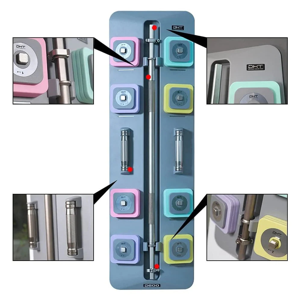 Adjustable Wall Mount Dumbbell & Barbell Set H8653