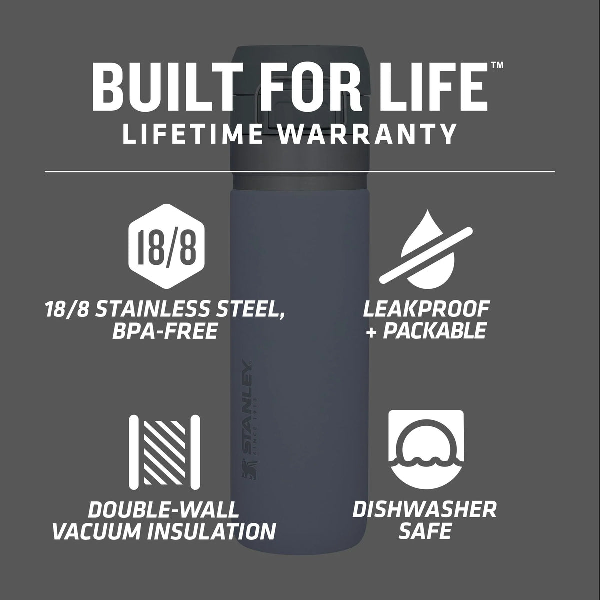24 oz Insulated Stainless Steel Water Bottle O447253