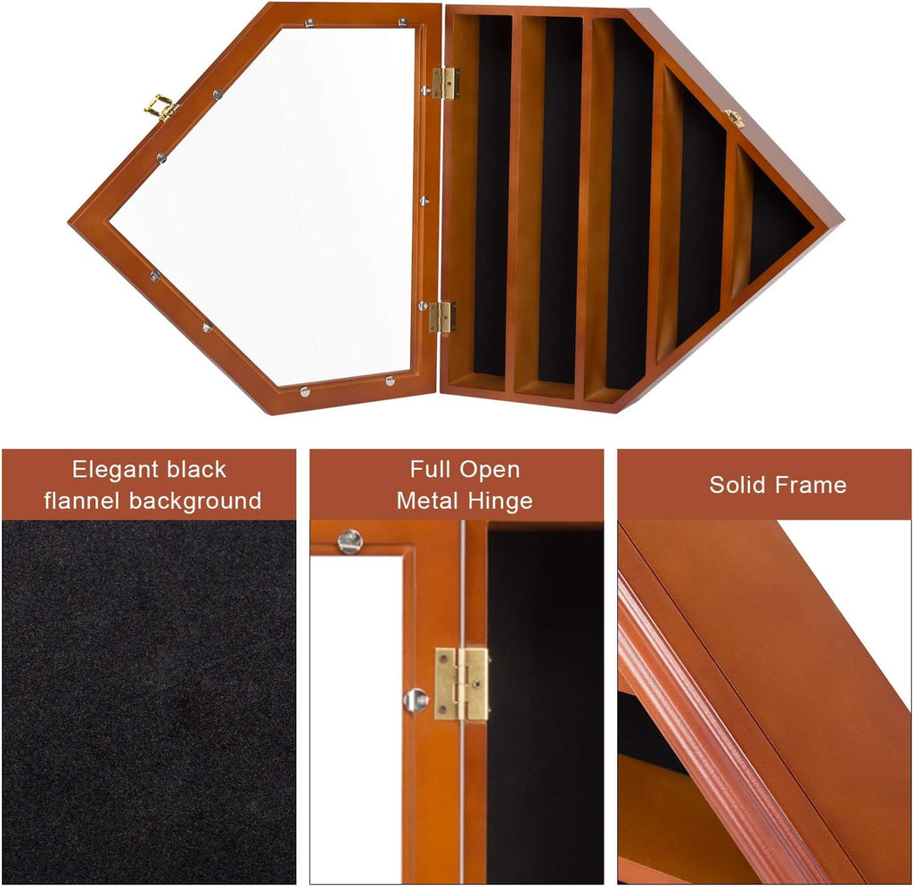 21 Baseball Ball Display Case Cabinet Wall Rack with Lockable M30626