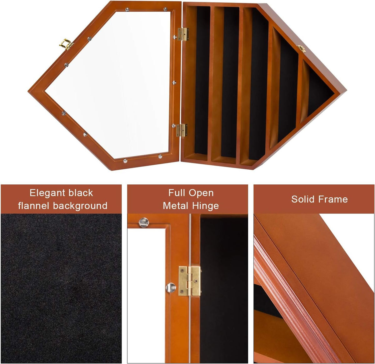 21 Baseball Ball Display Case Cabinet Wall Rack with Lockable M30626