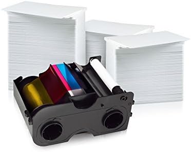 YMCKOK Ribbon and Blank PVC ID Cards Bundle H230853