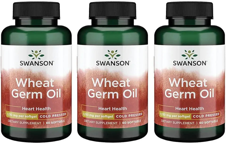 Cold-Pressed Wheat Germ Oil 1130 Milligrams 60 Sgels 3 Pack K1733