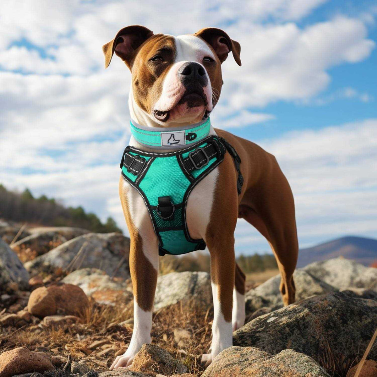 Reflective Neoprene Padded Nylon Adjustable Dog Collar V553029