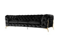 Black Velvet Tufted Sofa K17796