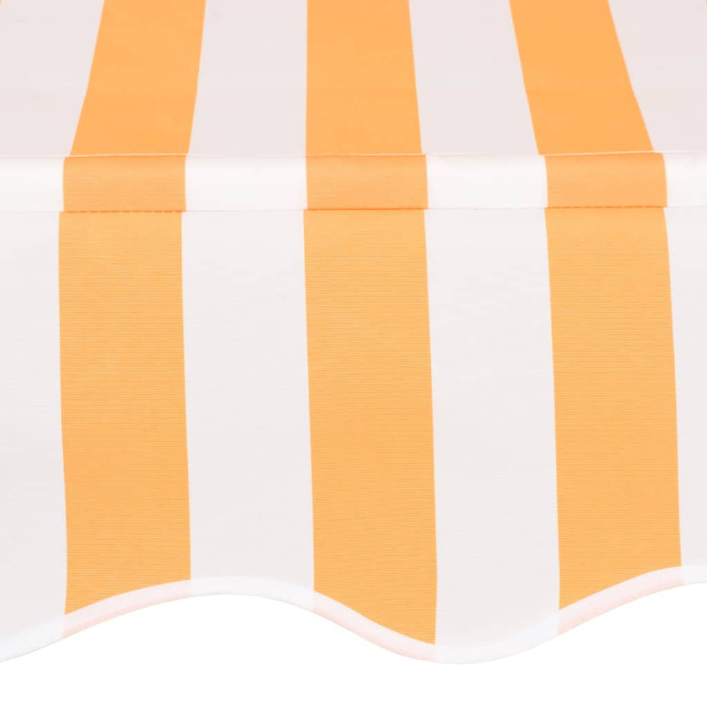 Manual Retractable Awning 118.1" Orange and White Stripes H515916
