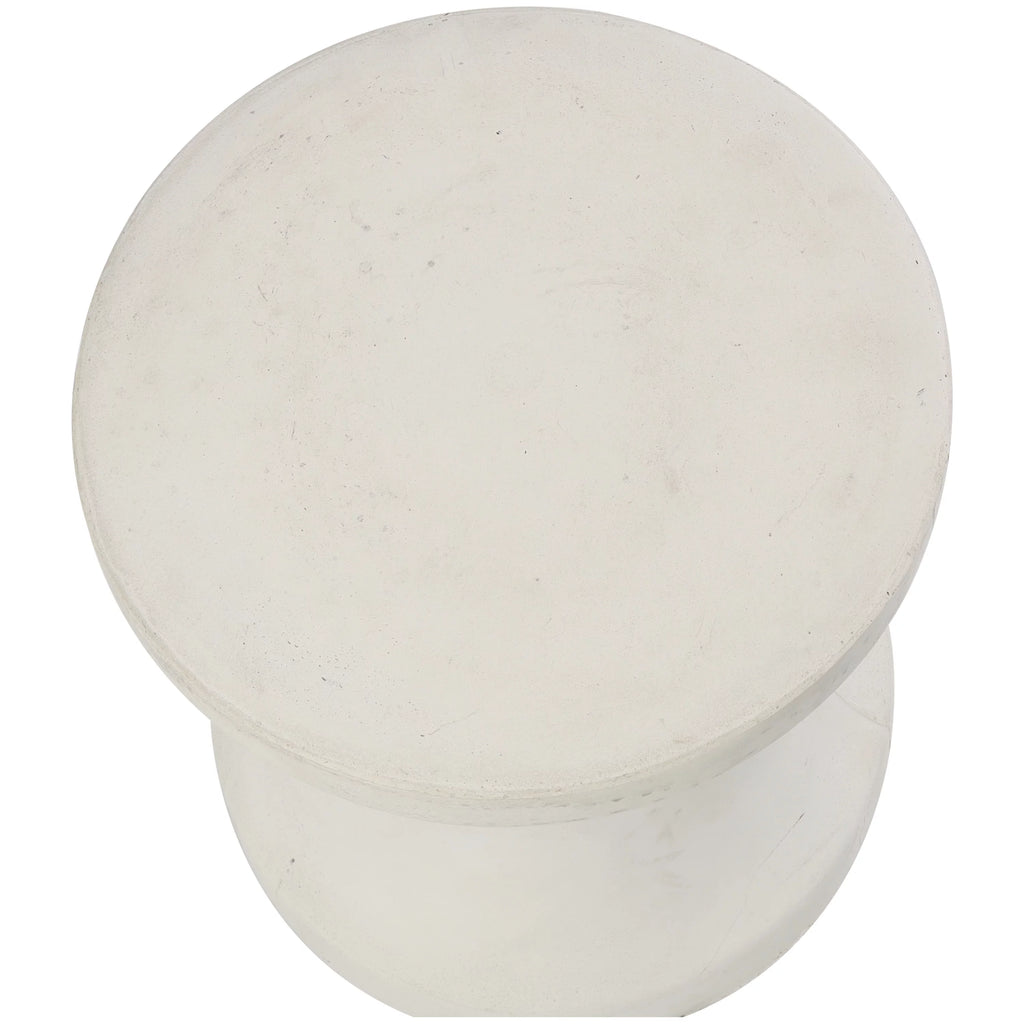 White Fiberclay Outdoor Accent Table O437
