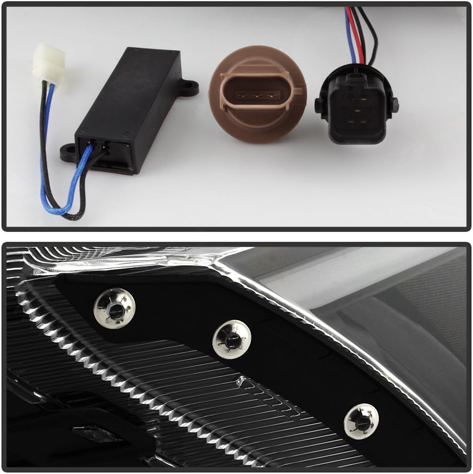 Black LED Projector Headlights Headlamps Left Right A105