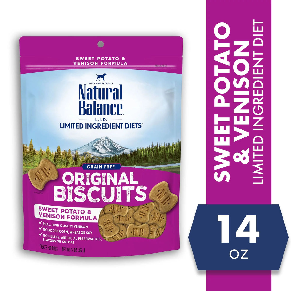 Sweet Potato & Venison Dry Dog Treats, 14-Ounce G7213