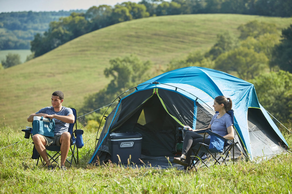 4-Person Dark Room Dome Camping Tent with Screen Room J5862