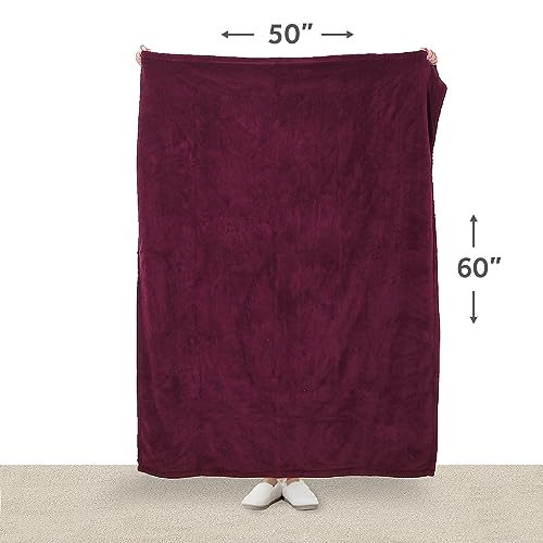 Emerald Electric Heated Throw Blanket, 50" x 60", 4 Heat Settings, Machine Washable W25876