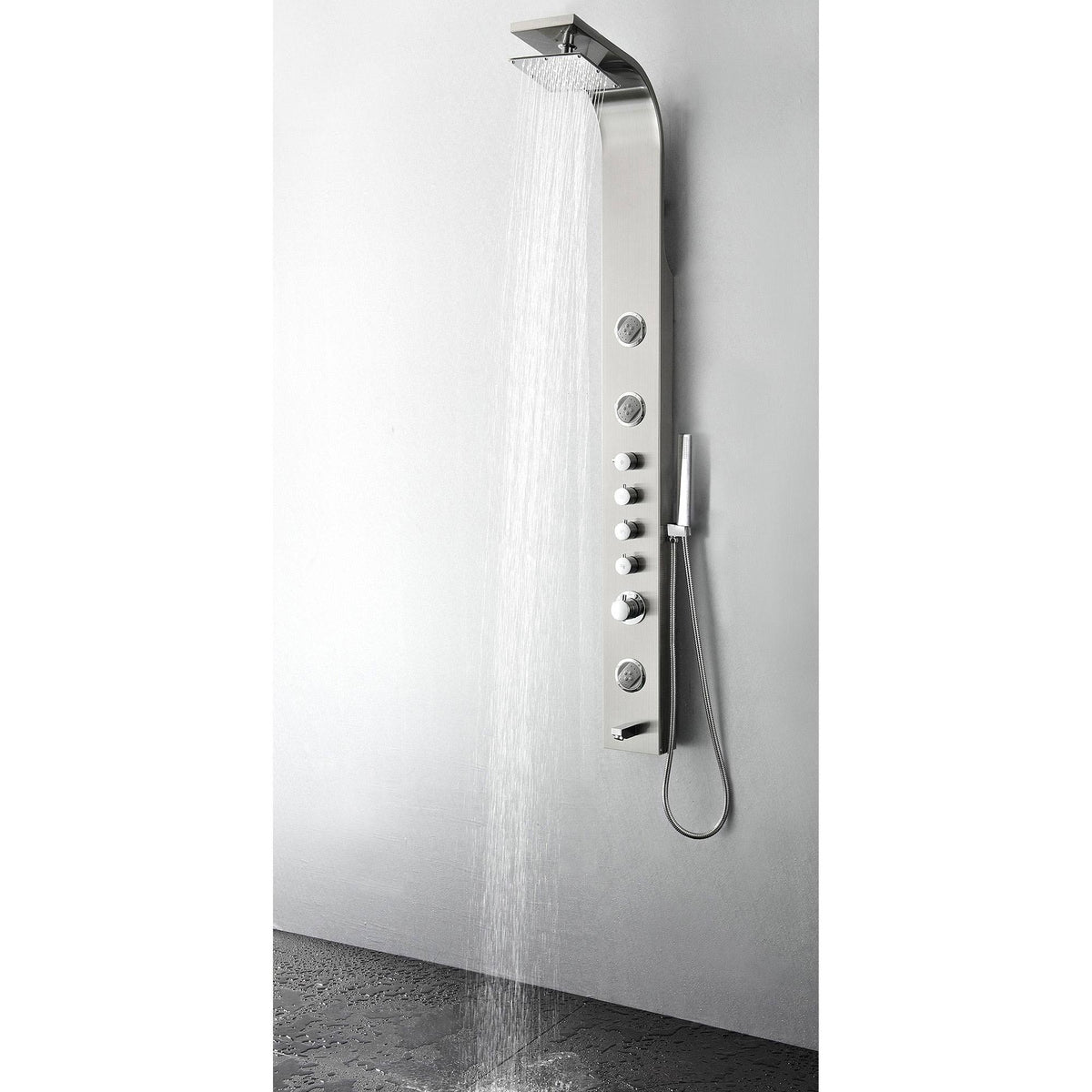 Stainless Steel Thermostatic Shower Massage Panel Q577134