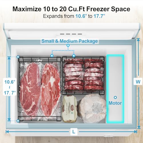 Black 2 Pack Expandable Freezer Organizer Bins N741286