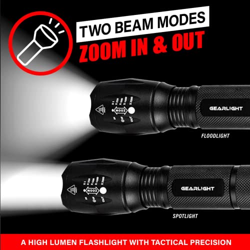 LED Flashlights with High Lumens, 5 Modes, Zoomable Beam N88602