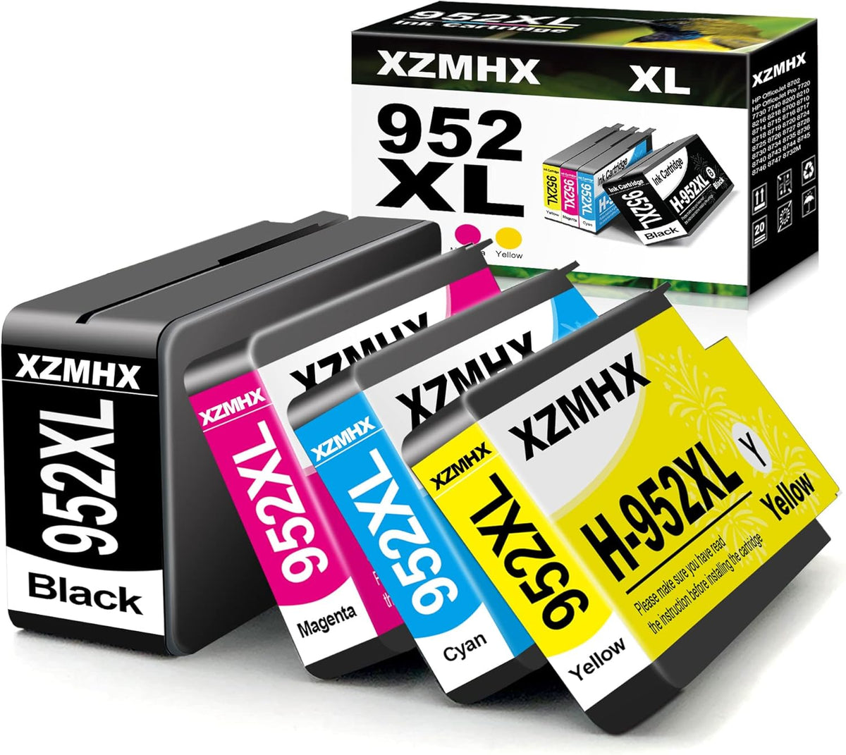 Remanufactured Ink Cartridge 4-Pack for HP Officejet Pro Printers S1015