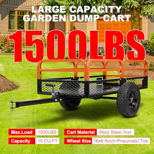 Heavy Duty Steel Utility Garden Cart with Removable Sides D60869