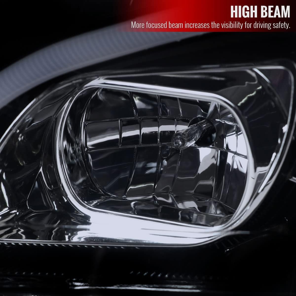 Smoke LED Projector Headlights F318