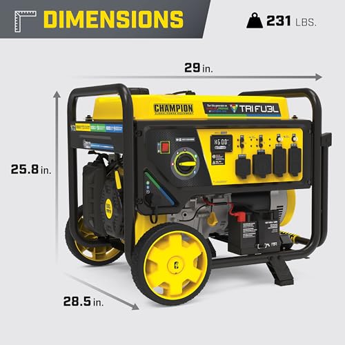 12,500-Watt Electric Start Tri Fuel Portable Generator G67291