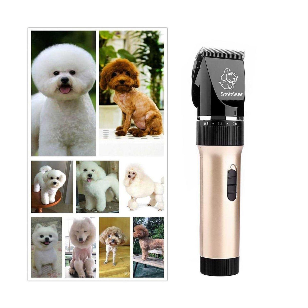 Low Noise Rechargeable Cordless Pet Clippers Grooming Kit with Storage Bag L60744