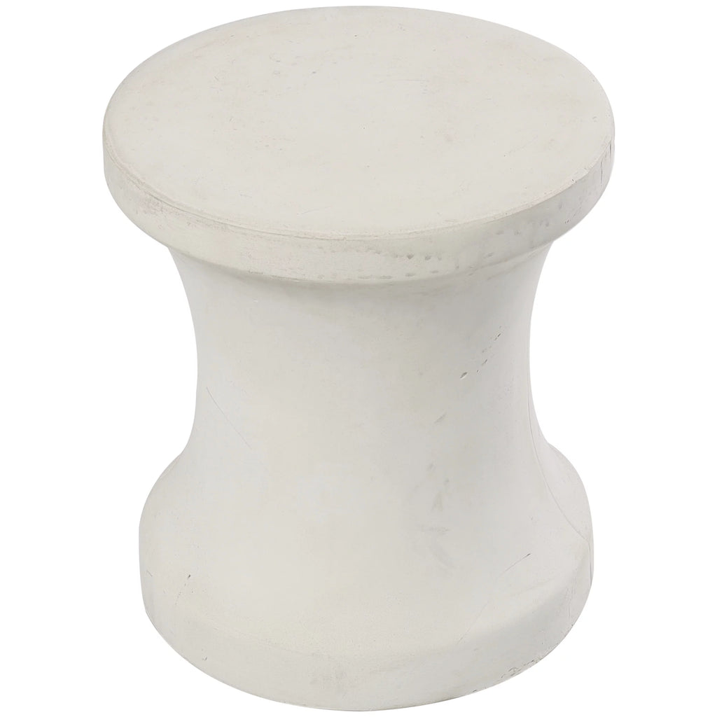 White Fiberclay Outdoor Accent Table O437