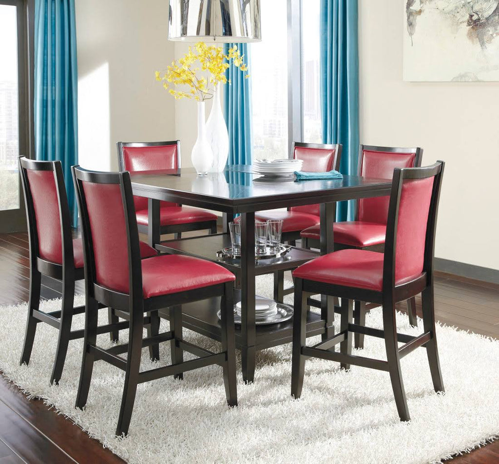 Brown Upholstered Barstool Set of 2 N87405