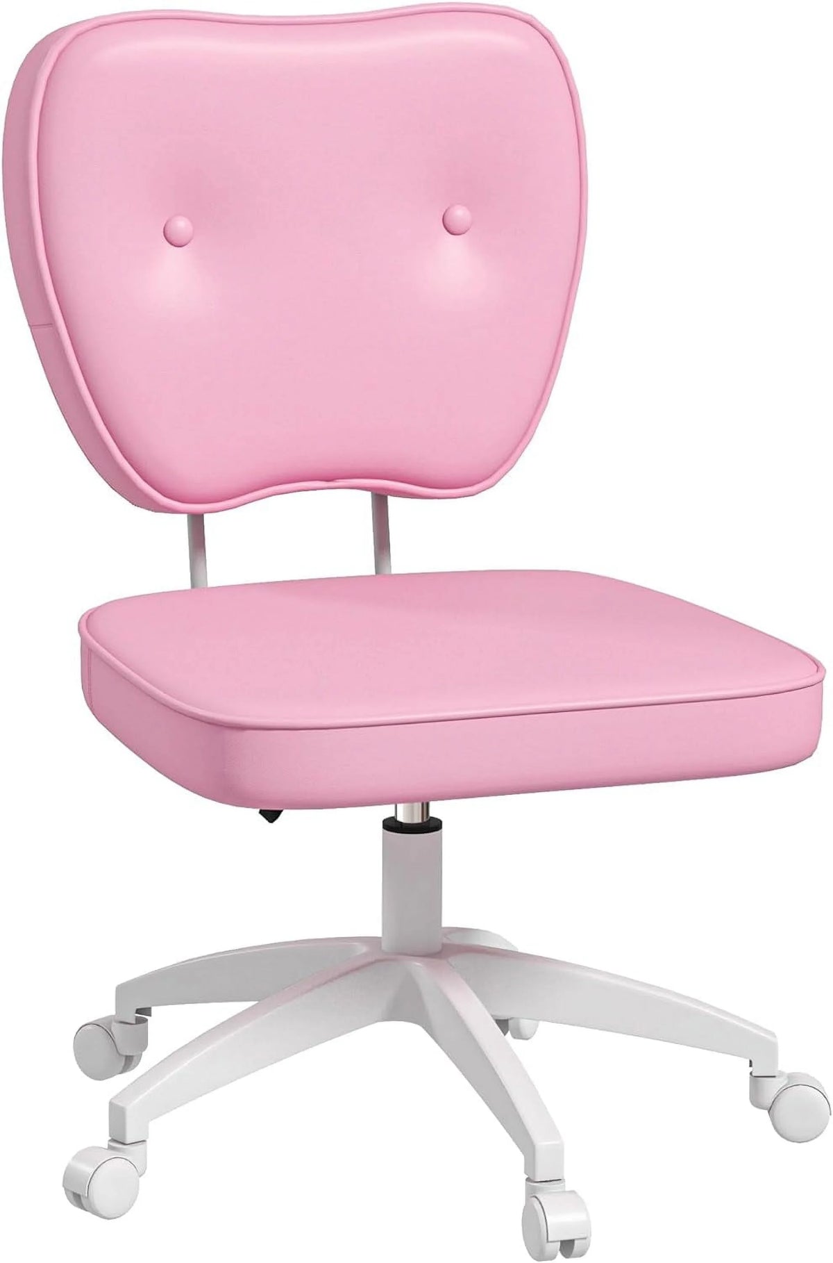Armless PU Leather Office Chair with Adjustable Height D735