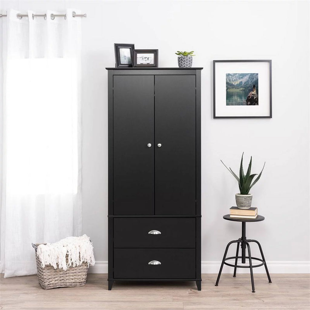 Black Wardrobe Armoire V606