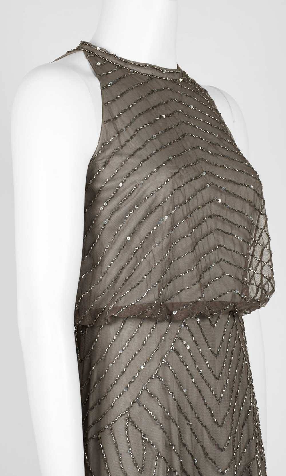 Halter Neck Beaded Gown A15973