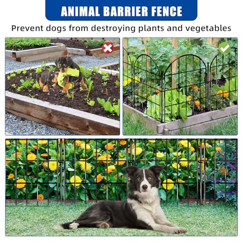 26 Pack 22in X 28ft Arched No Dig Rustproof Metal Garden Fence Y27881