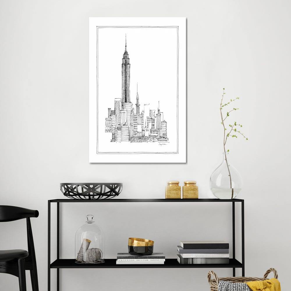 Empire State Print Canvas Art D4573