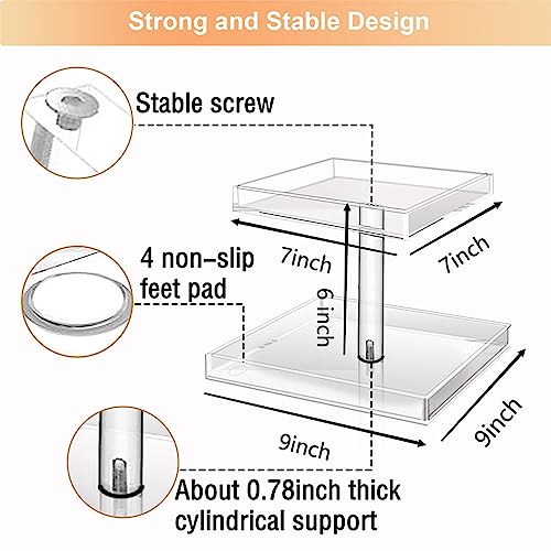 Perfume Organizer Display Tray Acrylic Large Vanity Trays Makeup Storage Holder S44140