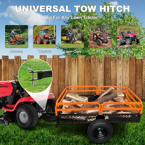 Heavy Duty Steel Utility Garden Cart with Removable Sides D60869